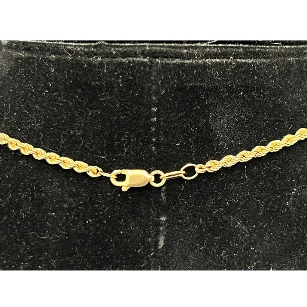 10K Gold BOLERO HEART Rope Necklace - Picture 4 of 4